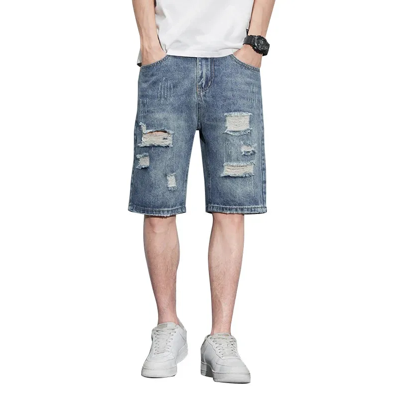 RebelWear Herren Denim Shorts