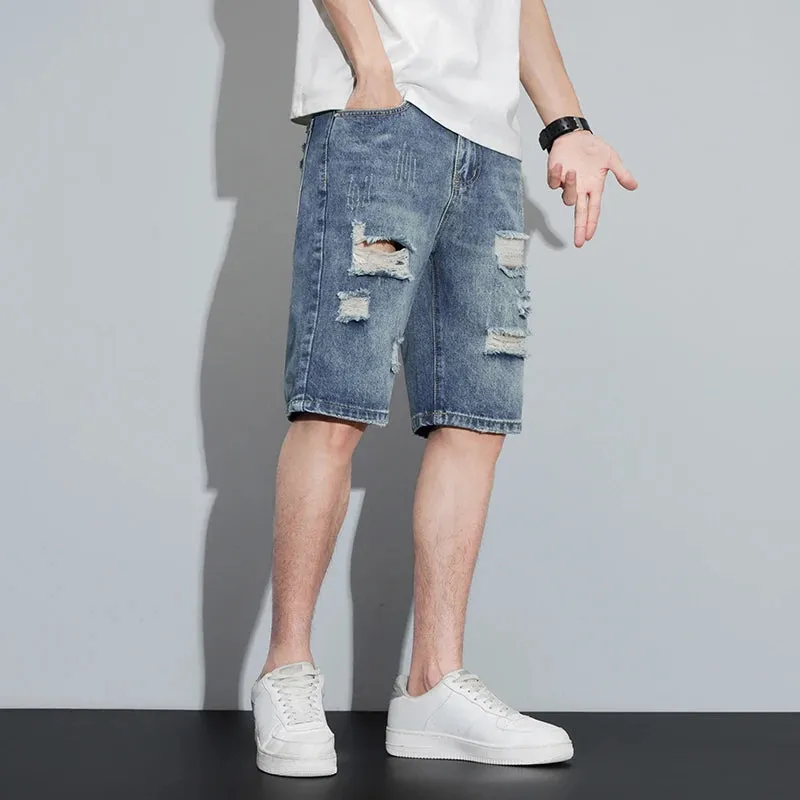 RebelWear Herren Denim Shorts