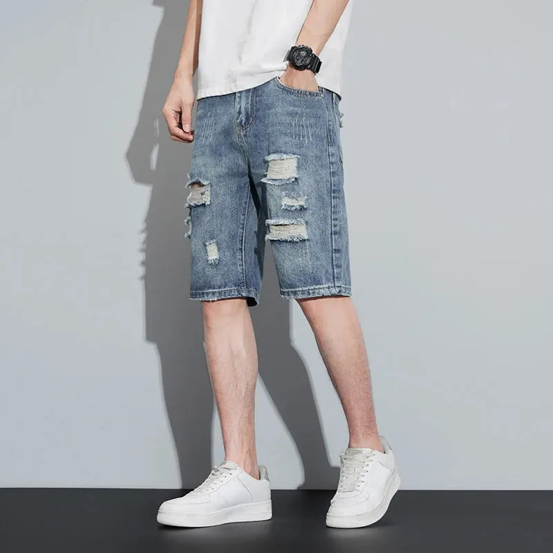 RebelWear Herren Denim Shorts