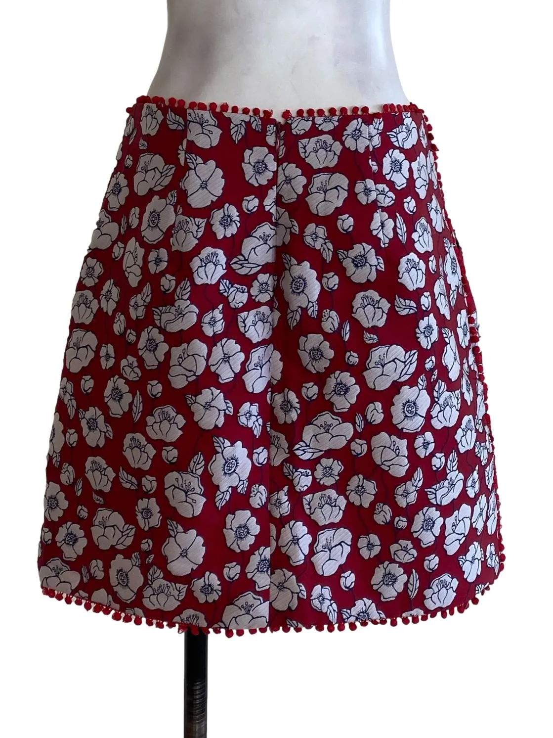 Red Floral Skirt LB