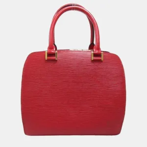 Red Leather Large Pont Neuf Satchel