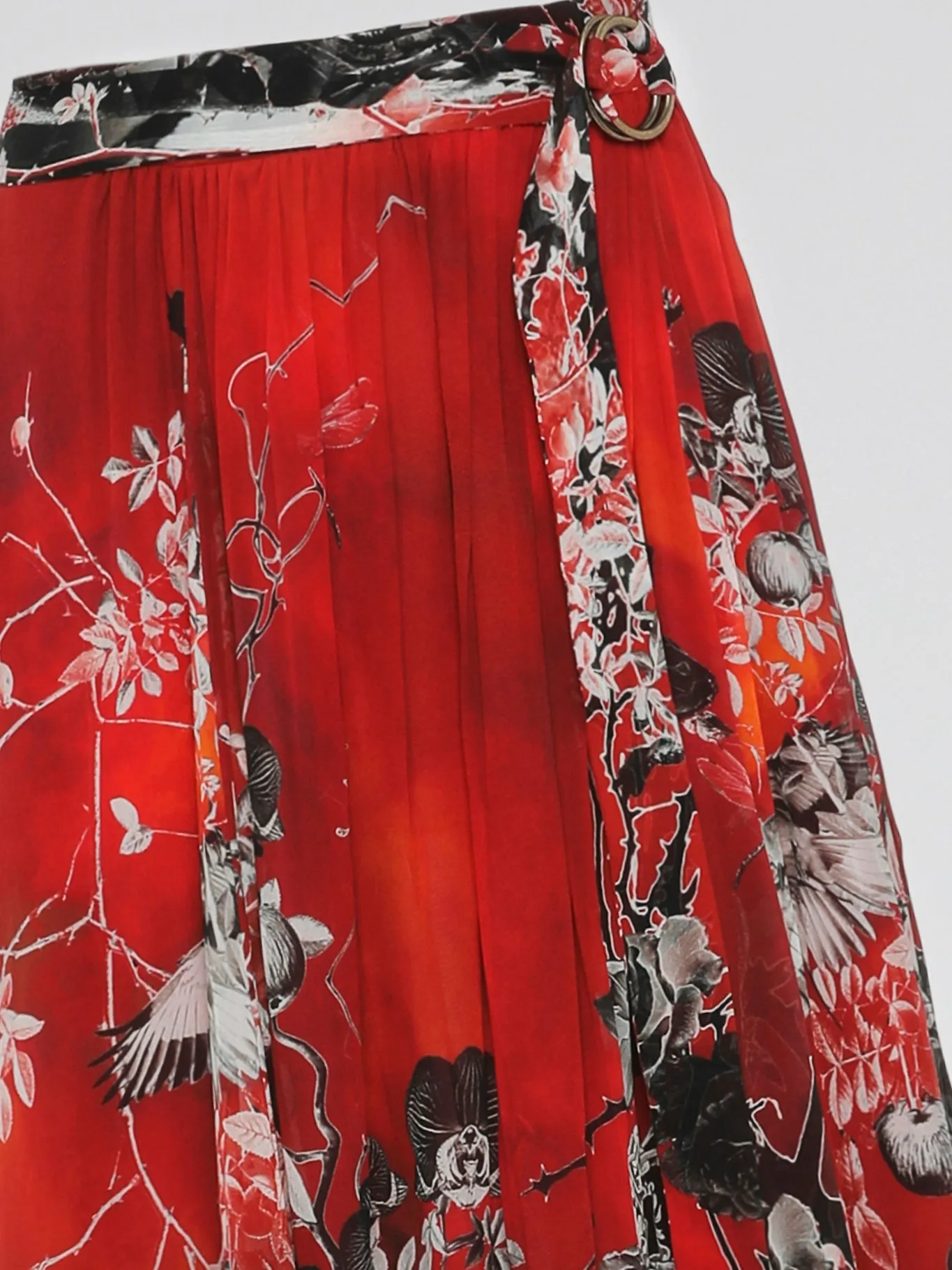 Red Printed Maxi Dress