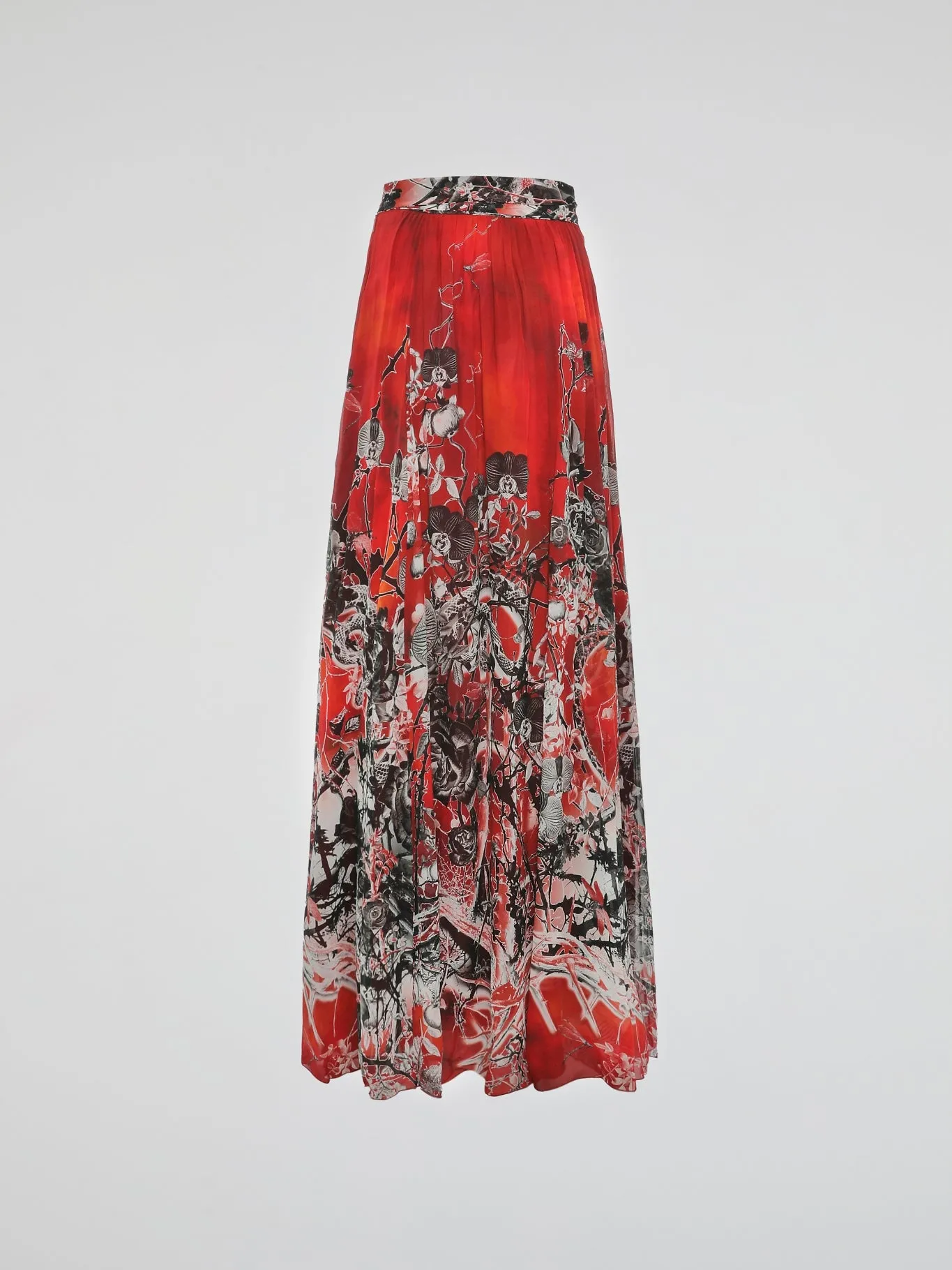 Red Printed Maxi Dress