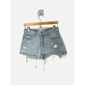 Reformation Distressed Denim Shorts