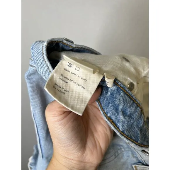 Reformation Distressed Denim Shorts
