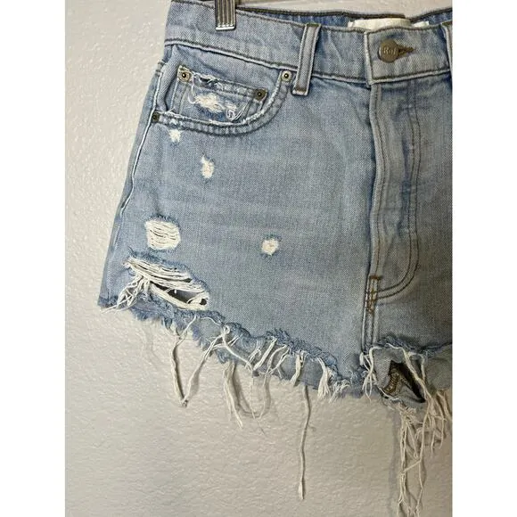 Reformation Distressed Denim Shorts