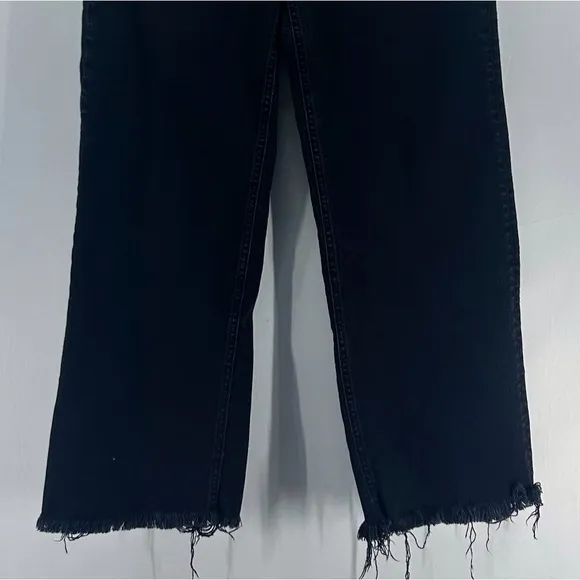 Reformation Emma Black High Rise Wide Leg Jeans Size 25
