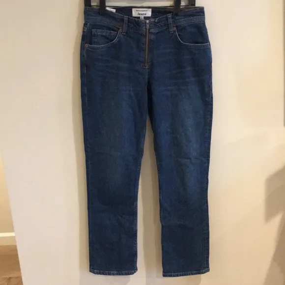 Reformation Julianna Zip Mid Rise Straight Leg Jeans size 27