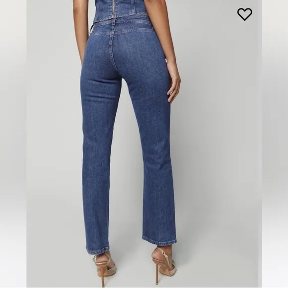Reformation Julianna Zip Mid Rise Straight Leg Jeans size 27