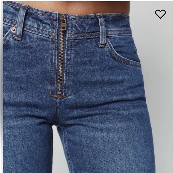 Reformation Julianna Zip Mid Rise Straight Leg Jeans size 27
