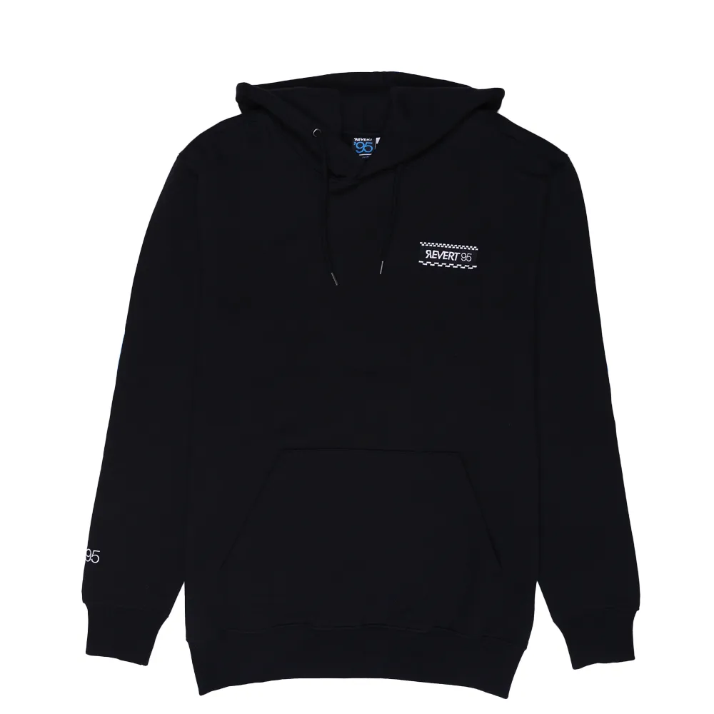 Revert 95 Small Checkerboard Box Logo Hoodie Black