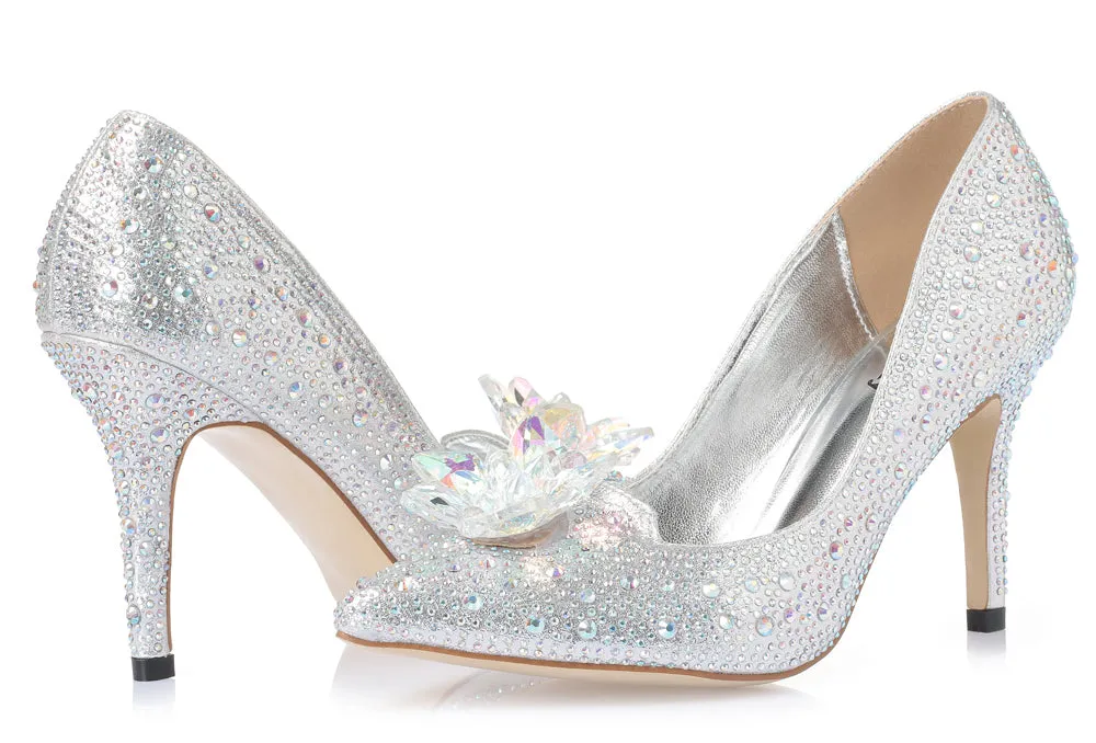 Rhinestone High Heels Women's Pointed Toe Shoes - 7/9 cm Heels