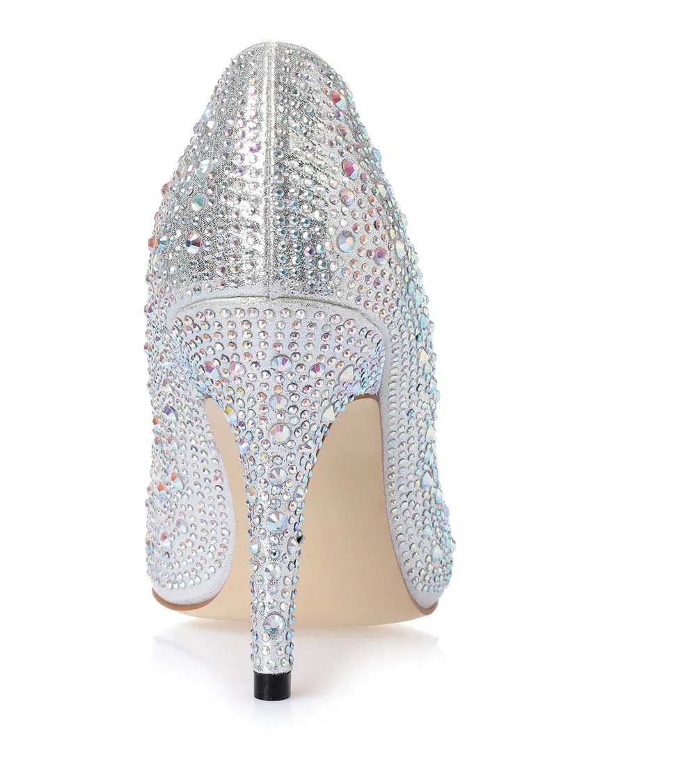 Rhinestone High Heels Women's Pointed Toe Shoes - 7/9 cm Heels