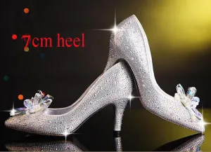 Rhinestone High Heels Women's Pointed Toe Shoes - 7/9 cm Heels