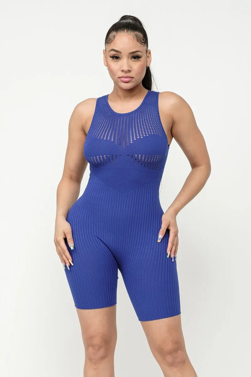Ribbed Knit Stitch Romper