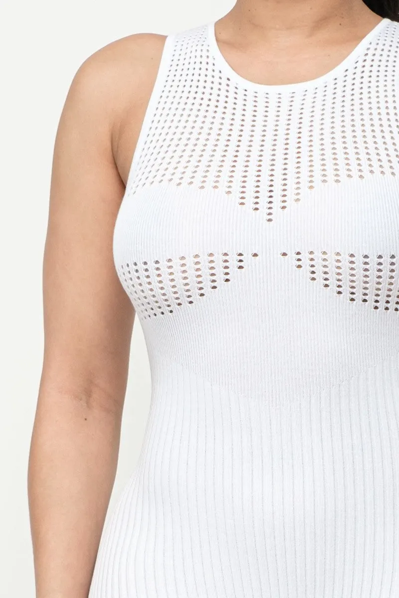 Ribbed Knit Stitch Romper