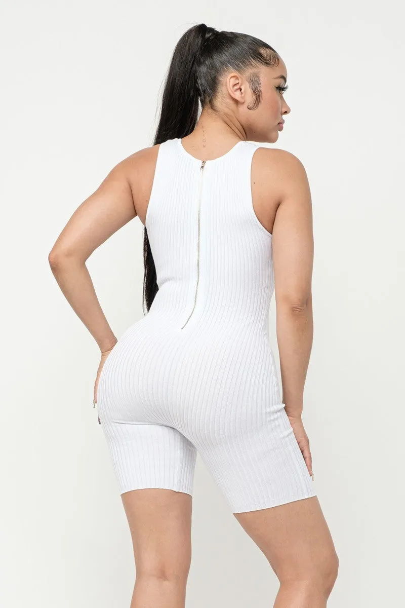 Ribbed Knit Stitch Romper
