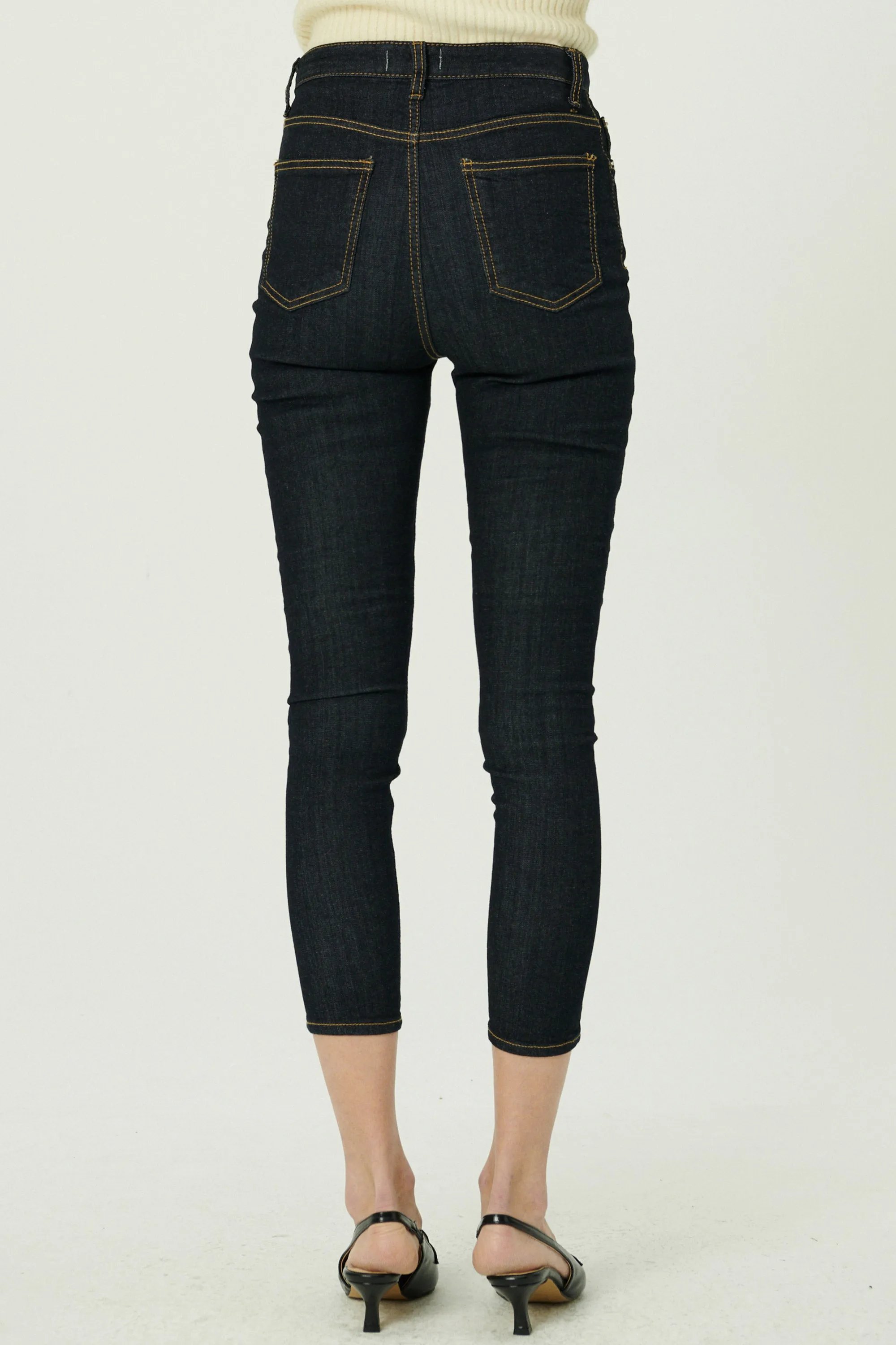 Riley Side Button Down Skinny Jeans