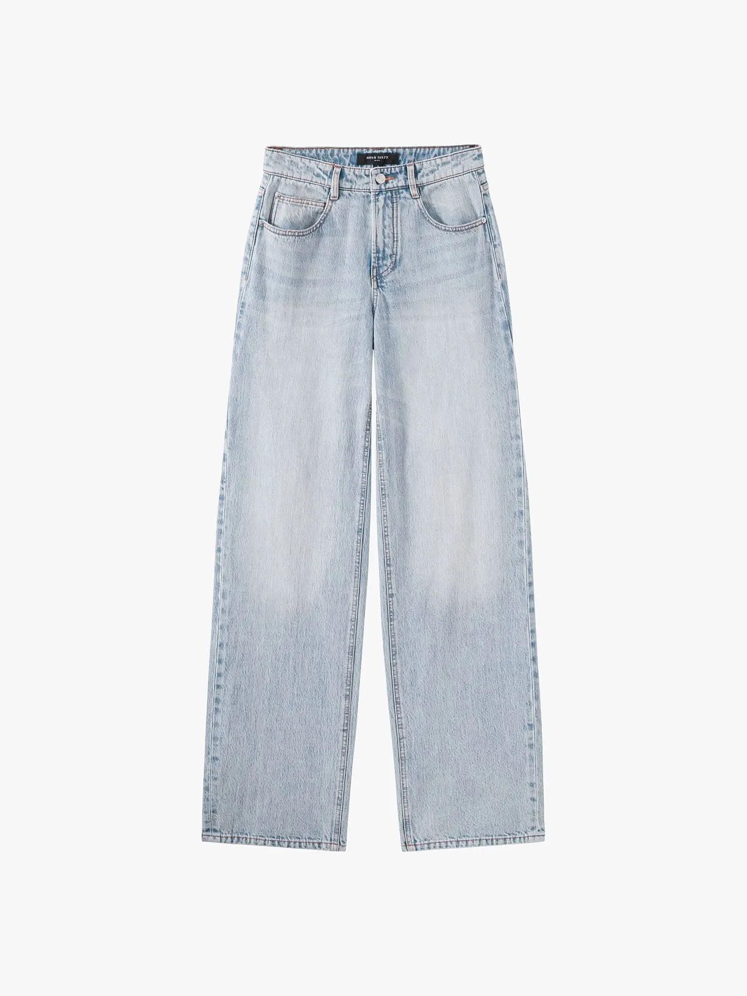 Ripped Straight-Leg Jeans