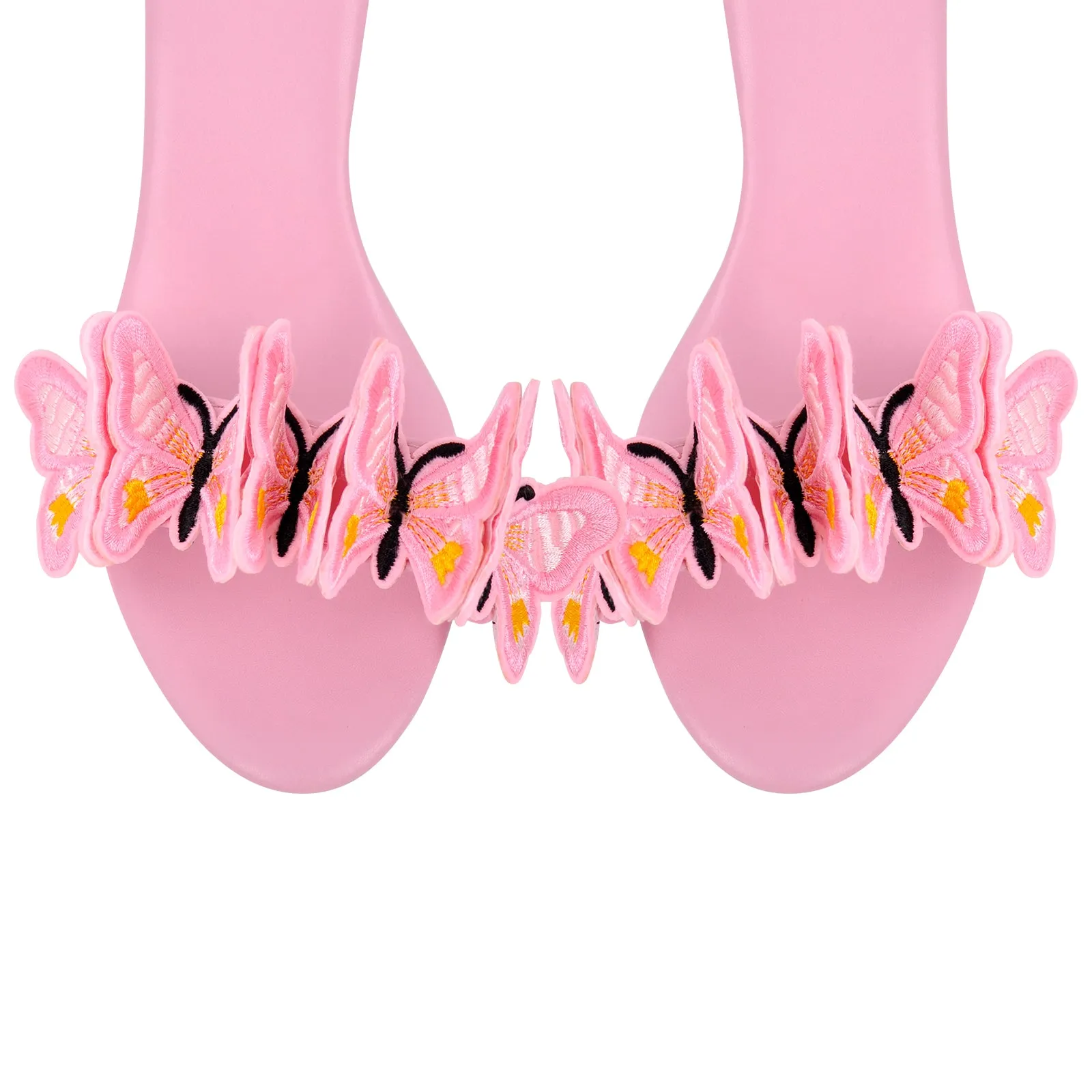 Round Toe Butterfly Lace-up Platform Stiletto Sandals
