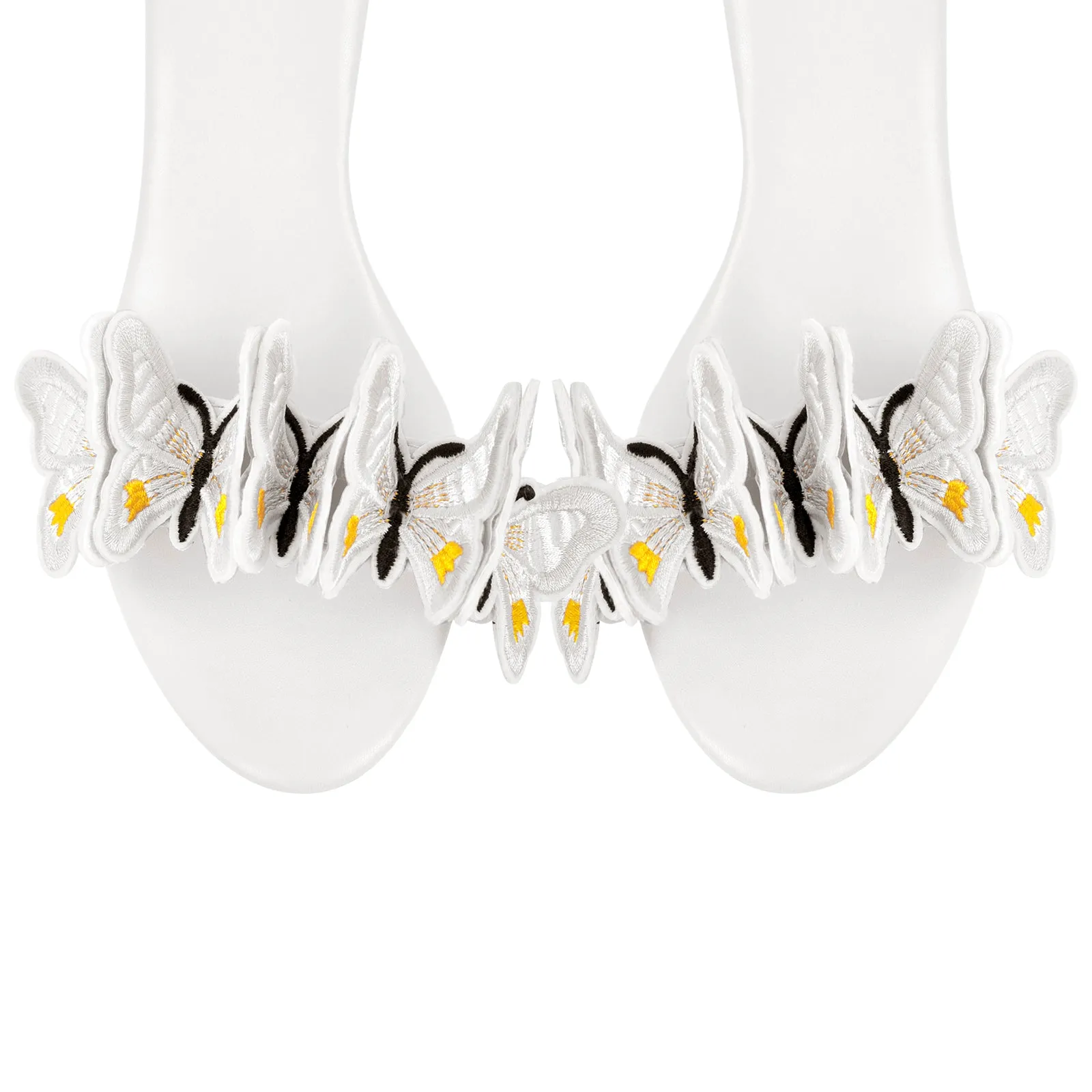 Round Toe Butterfly Lace-up Platform Stiletto Sandals