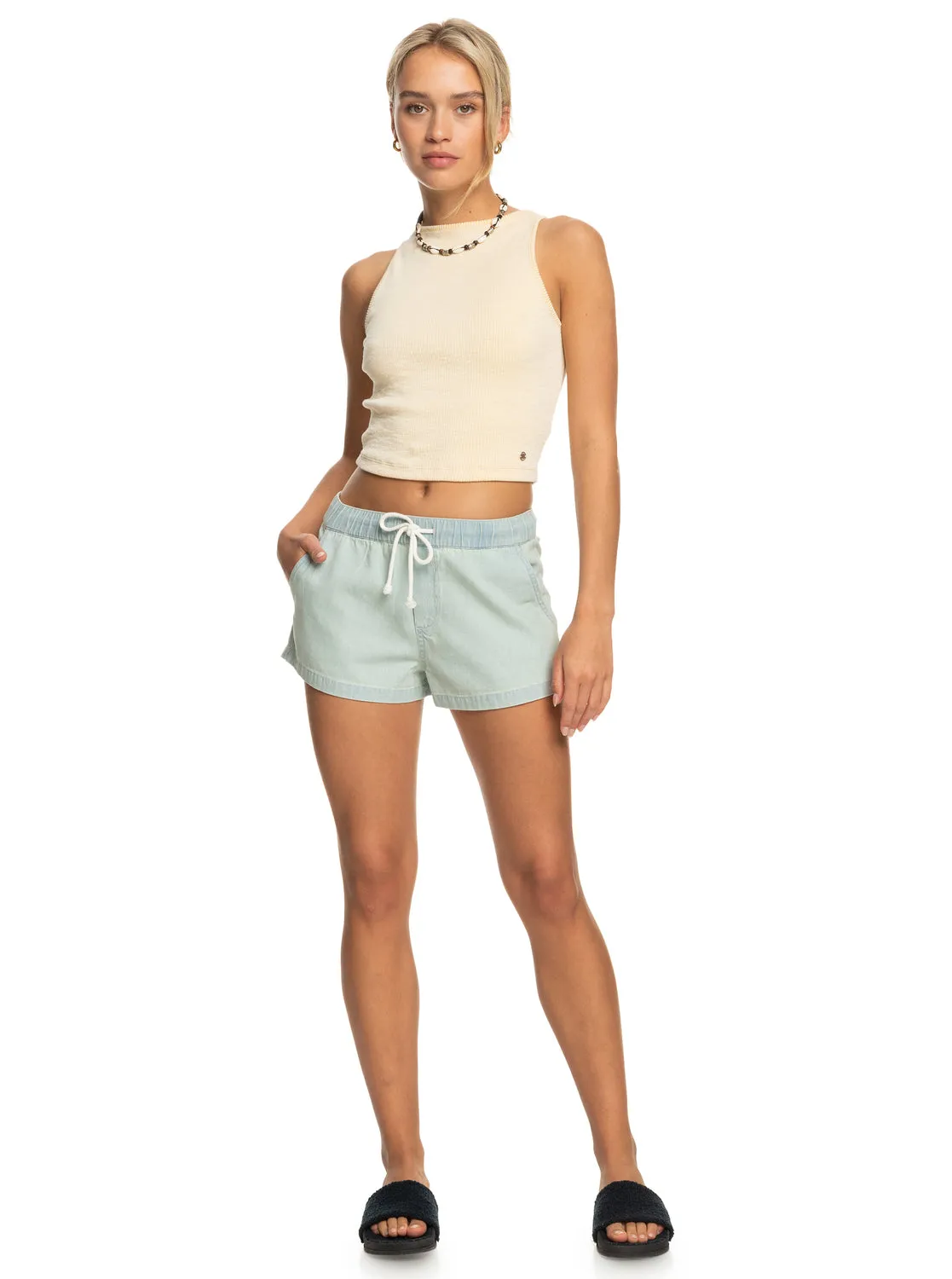Roxy Womens Go To The Beach Denim Shorts