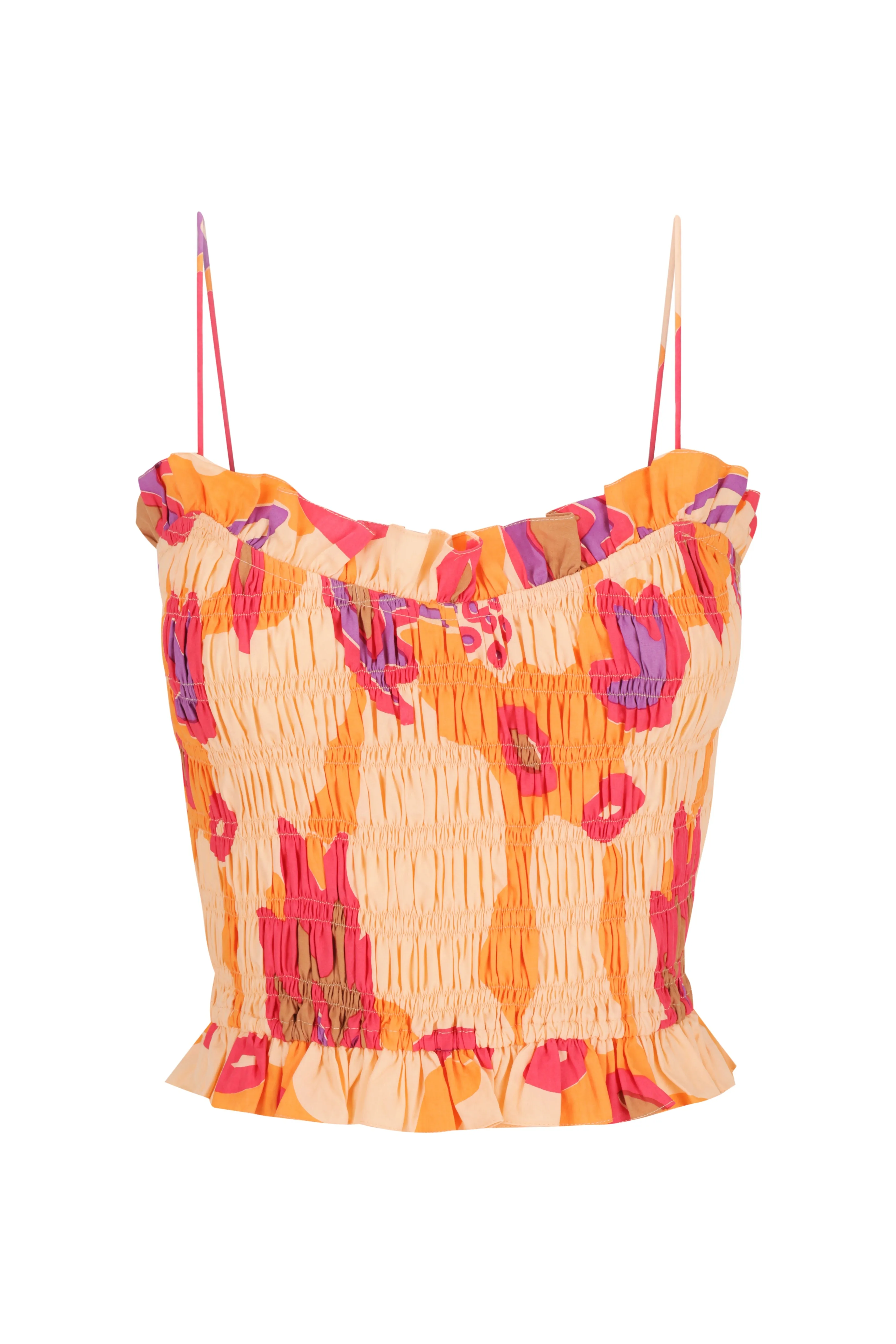 Ruffled Spaghetti Top | High Waisted Short