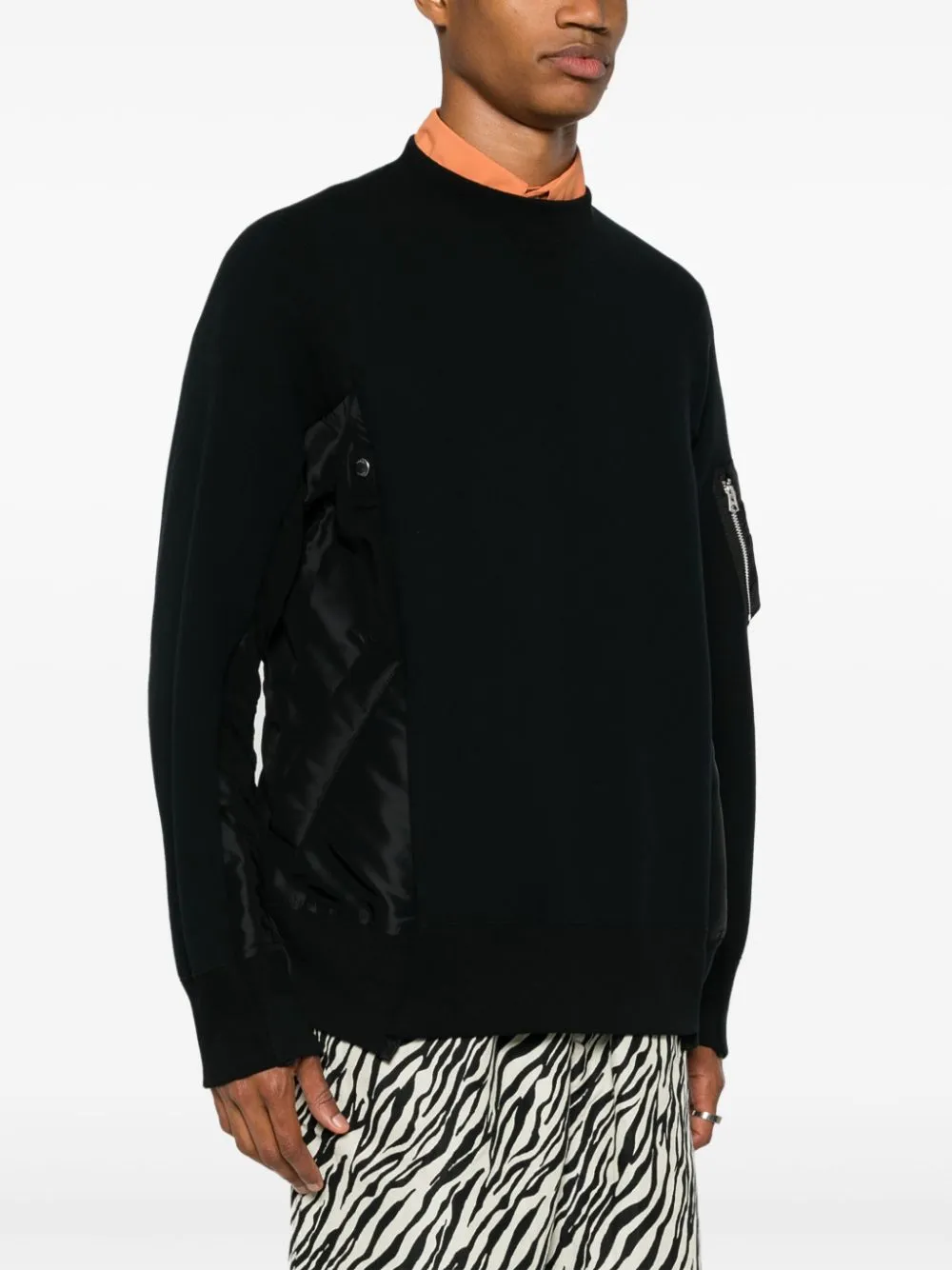 Sacai bomullsblandning crewneck sweatshirt