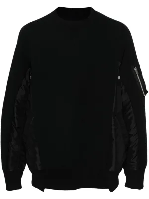 Sacai bomullsblandning crewneck sweatshirt
