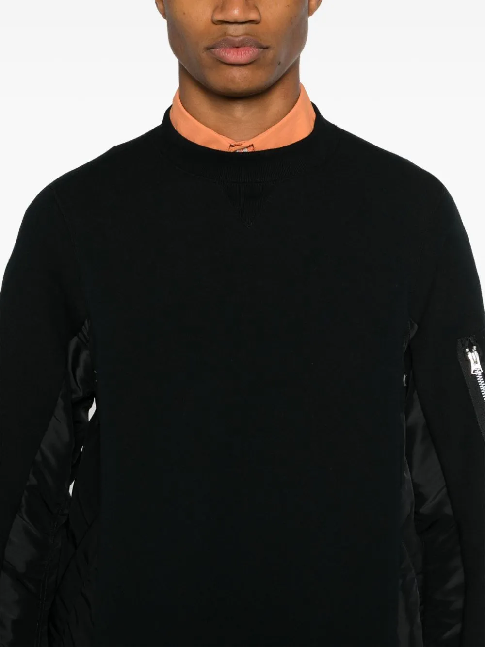 Sacai bomullsblandning crewneck sweatshirt