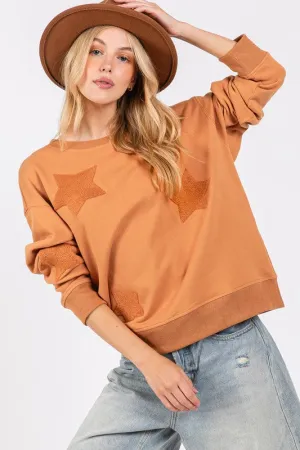 SAGE   FIG Star Patch Long Sleeve Sweatshirt