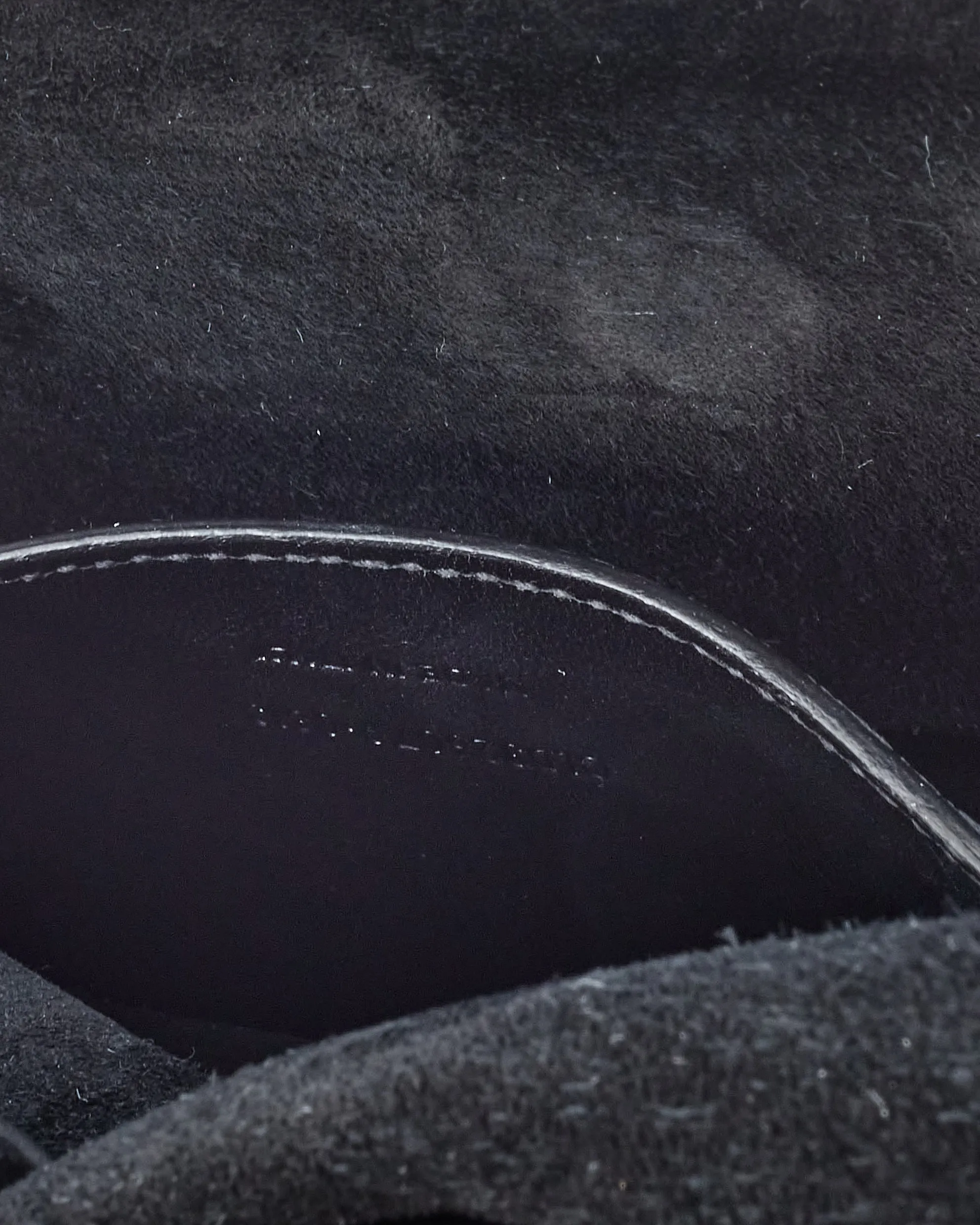 Saint Laurent Black Grained Leather YSL Logo Embossed Clutch