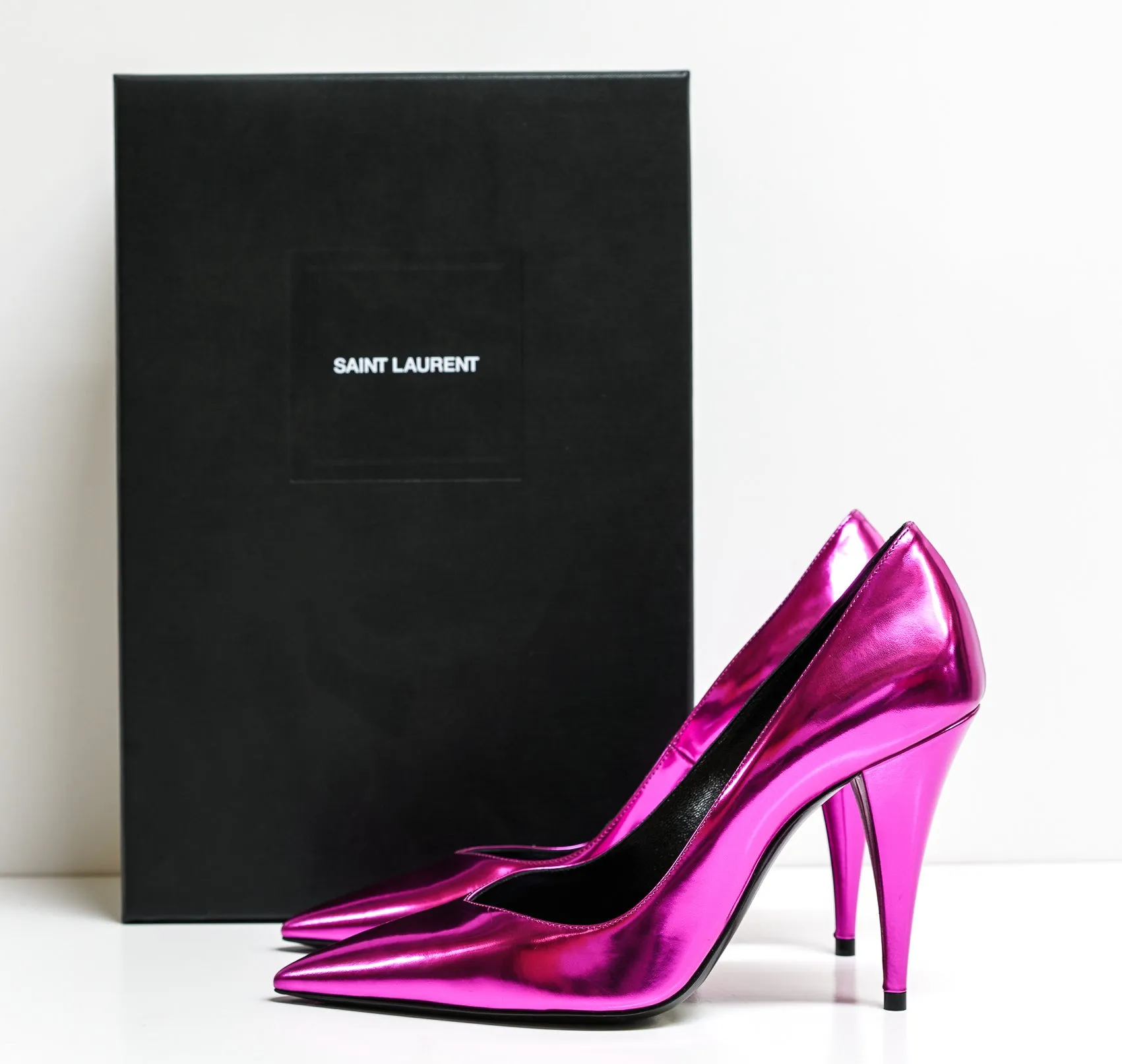 Saint Laurent Metal Fuchsia Pump Kiki 100 Pump 578599  40% OFF