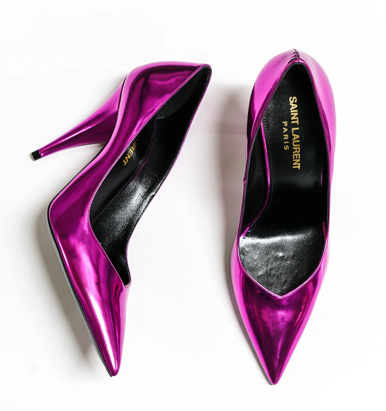 Saint Laurent Metal Fuchsia Pump Kiki 100 Pump 578599  40% OFF