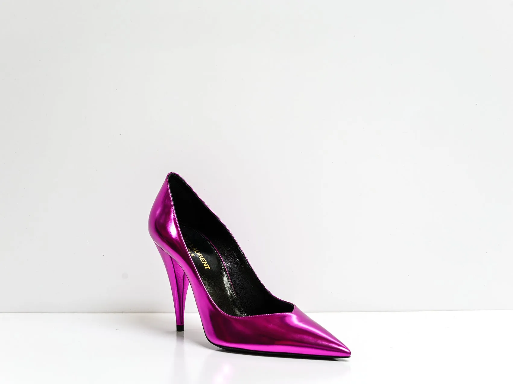 Saint Laurent Metal Fuchsia Pump Kiki 100 Pump 578599  40% OFF