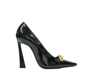Saint Laurent Women's Black Patent Chain Pump 716572 Silvana 110 Pump  - 50% OFF