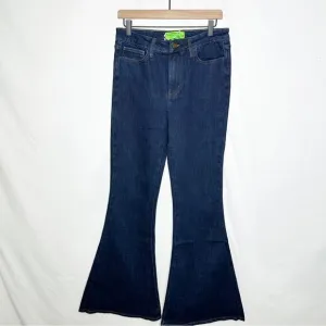 SANDRINE ROSE Super Flare Wide Leg Jeans Indigo NWT in Size 29