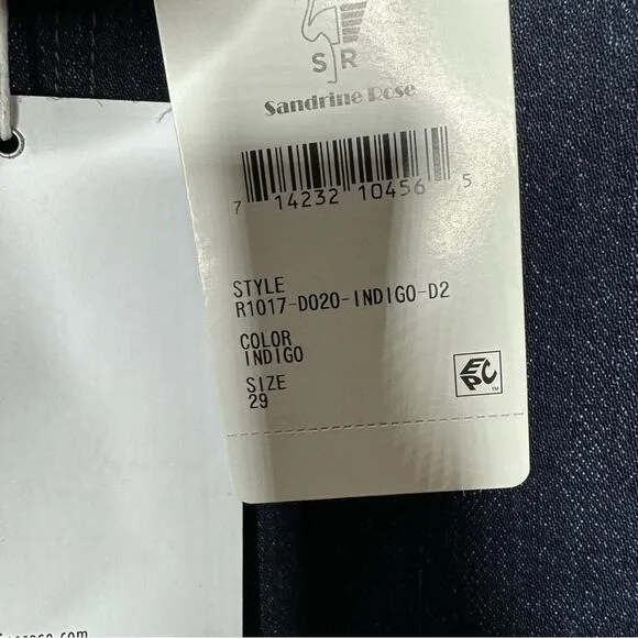 SANDRINE ROSE Super Flare Wide Leg Jeans Indigo NWT in Size 29