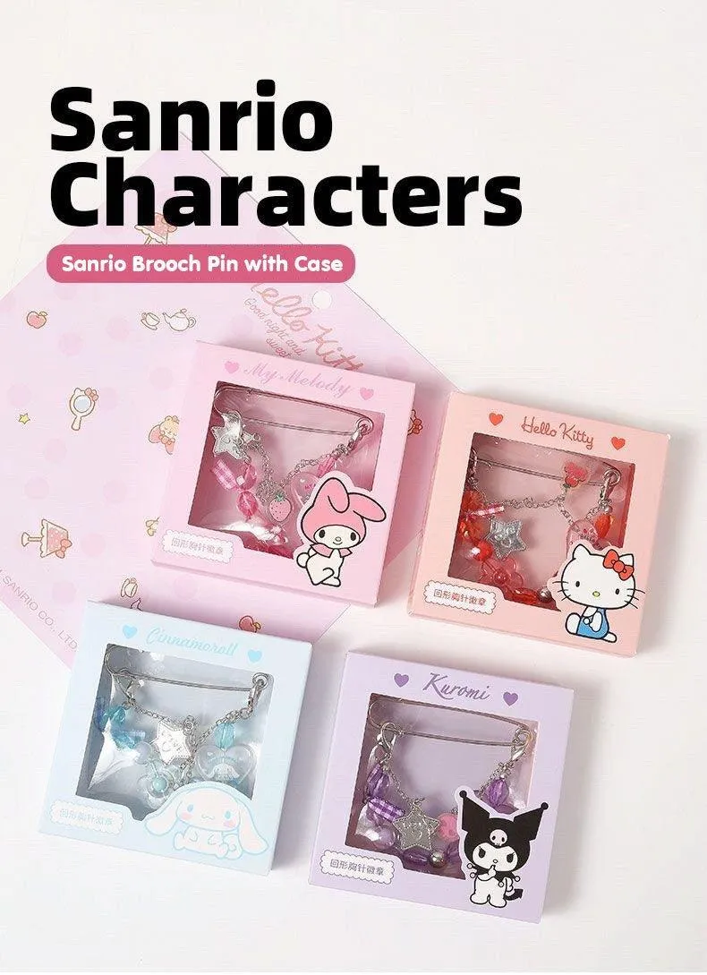 Sanrio Brooch Pin with Case