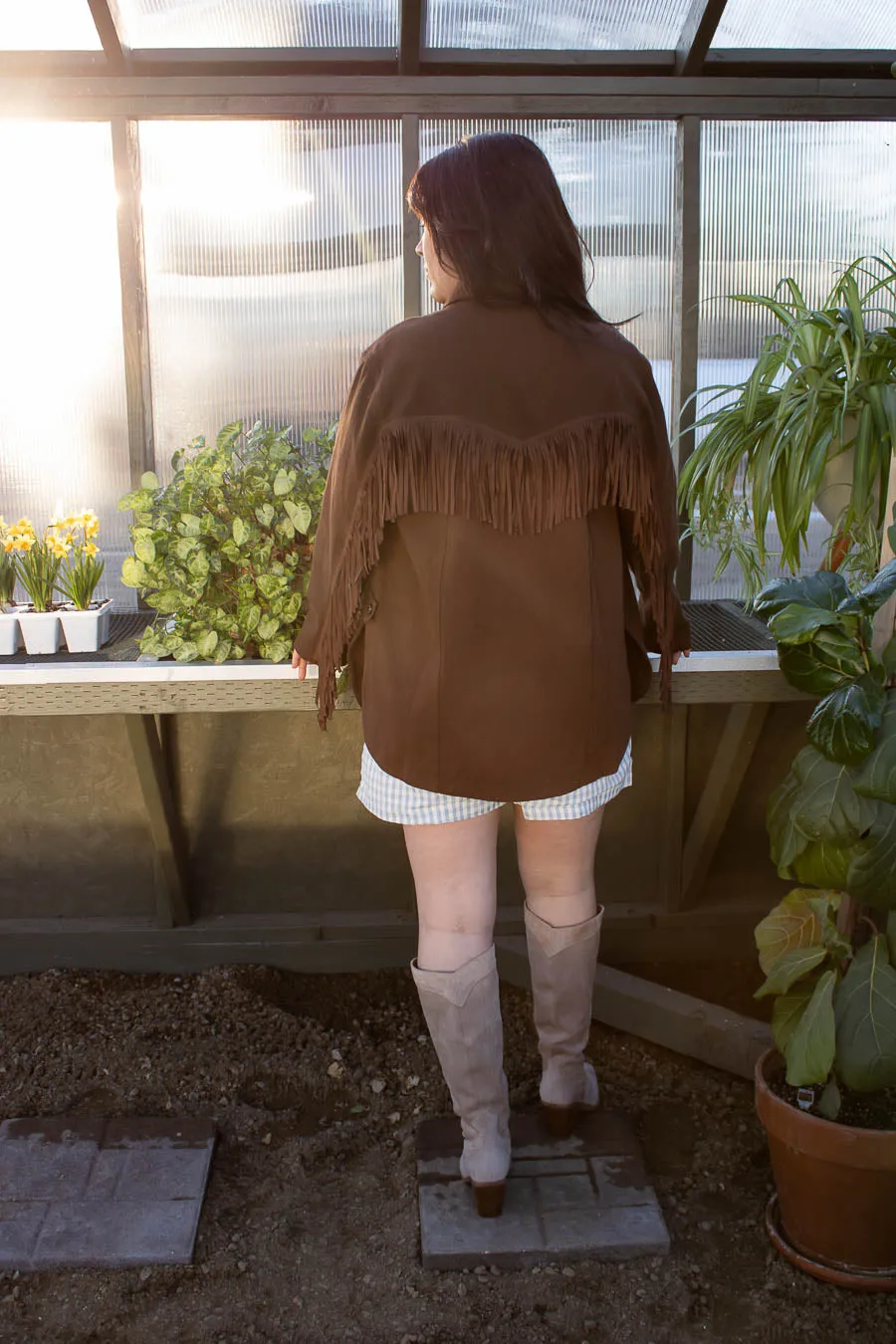 Santa Fe Espresso Western Fringe Jacket