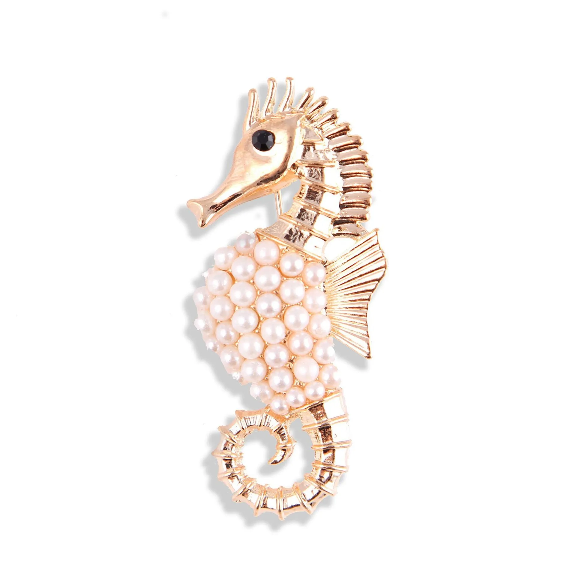SB357 - Pearl Seahorse Brooch