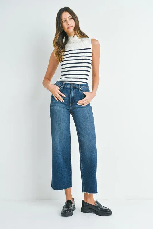 Scissor Cut Wide Leg Denim