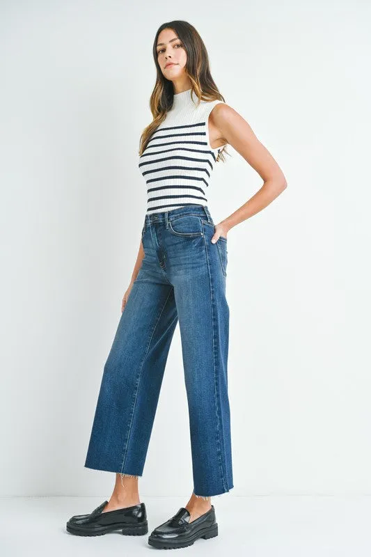 Scissor Cut Wide Leg Denim
