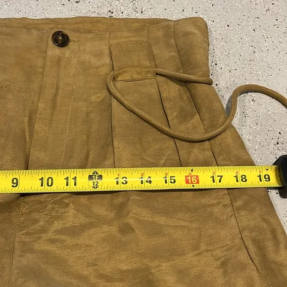 SCOTCH &amp; SODA STAY SUNNY HIGH WAISTED PAPER BAG SHORTS COCONUT SHELL BRN SIZE M