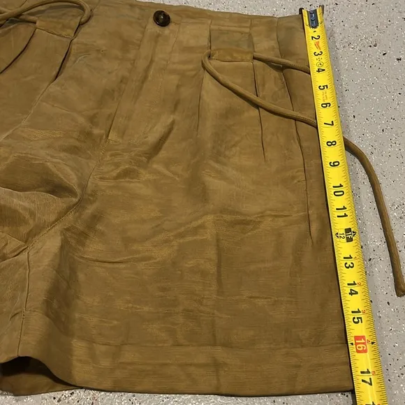 SCOTCH &amp; SODA STAY SUNNY HIGH WAISTED PAPER BAG SHORTS COCONUT SHELL BRN SIZE M