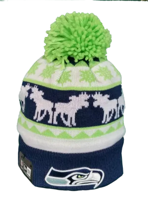 Seattle Seahawks NFL Holiday Pom Toque
