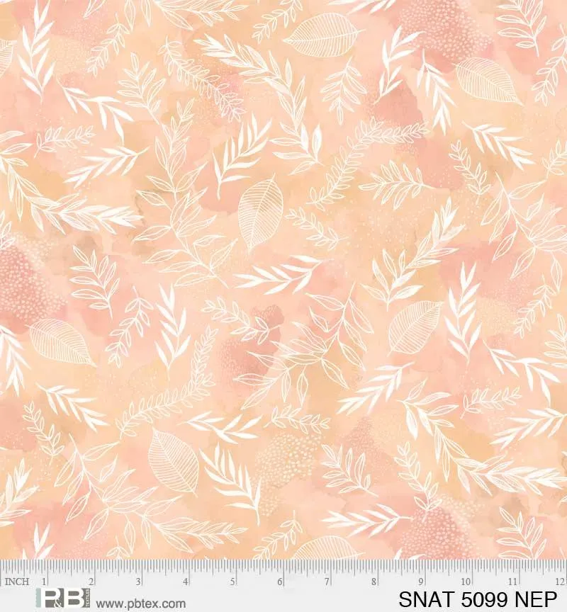 Serene Nature by P & B Textiles  SPRIG TOSS/PINK
