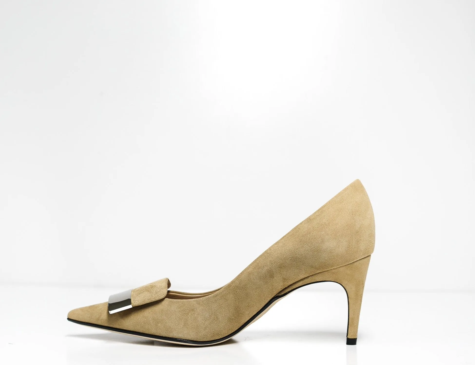 Sergio Rossi Women's Suede Cappuccino Pump A78950