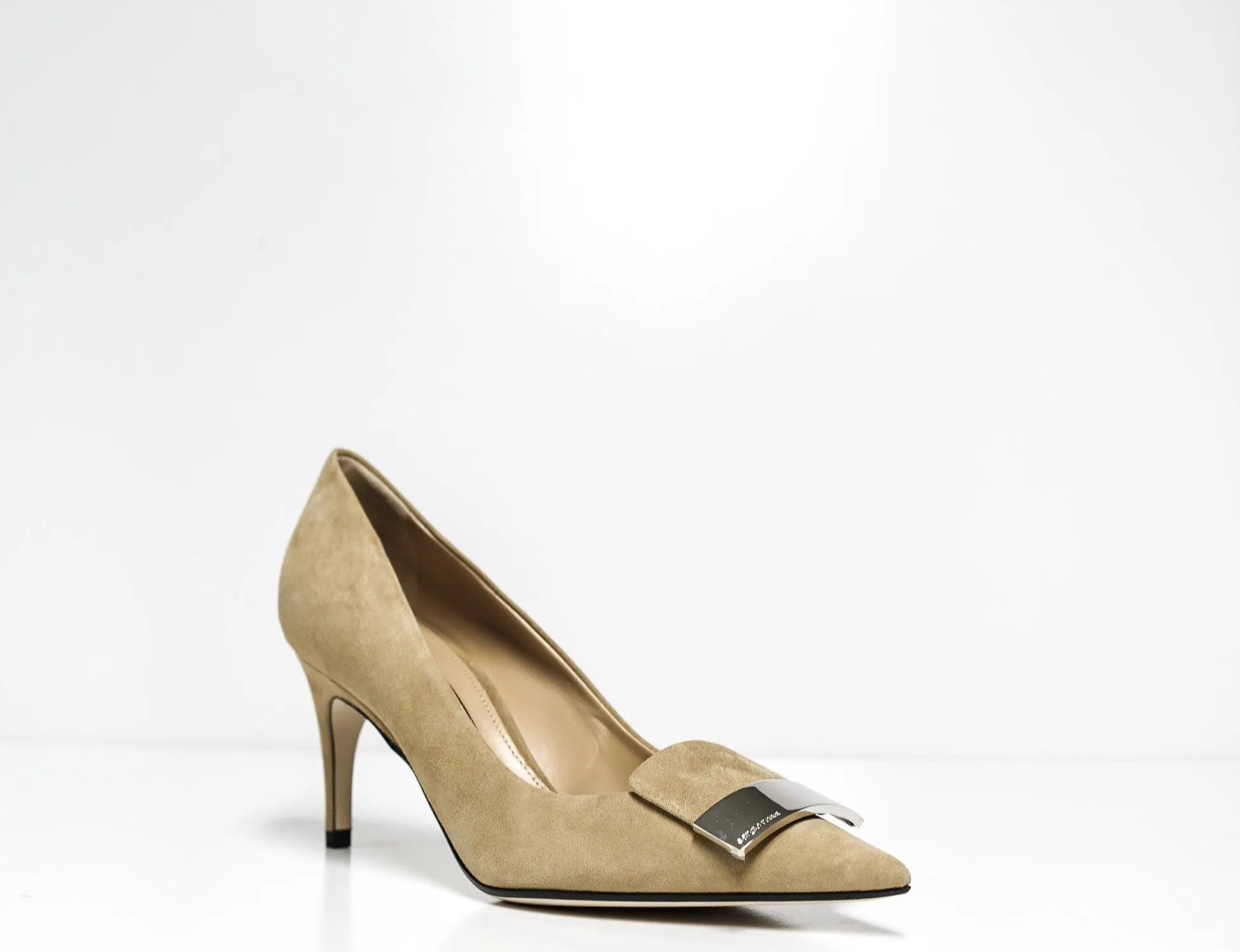 Sergio Rossi Women's Suede Cappuccino Pump A78950