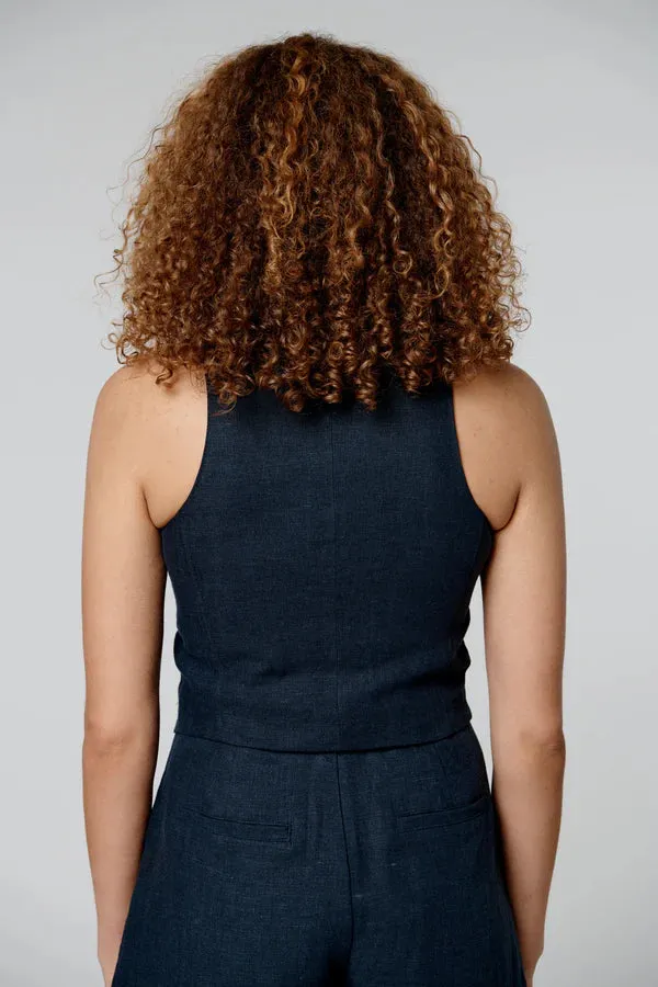 Set Sail Vest-Navy-Final Sale
